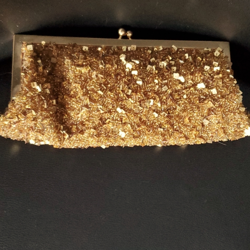 Valerie Stevens Gold sequin bag